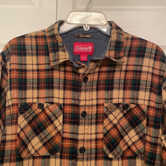 Coleman Men’s Plaid Flannel Button Down Shirt Nice Quality XL - Picture 4 of 14
